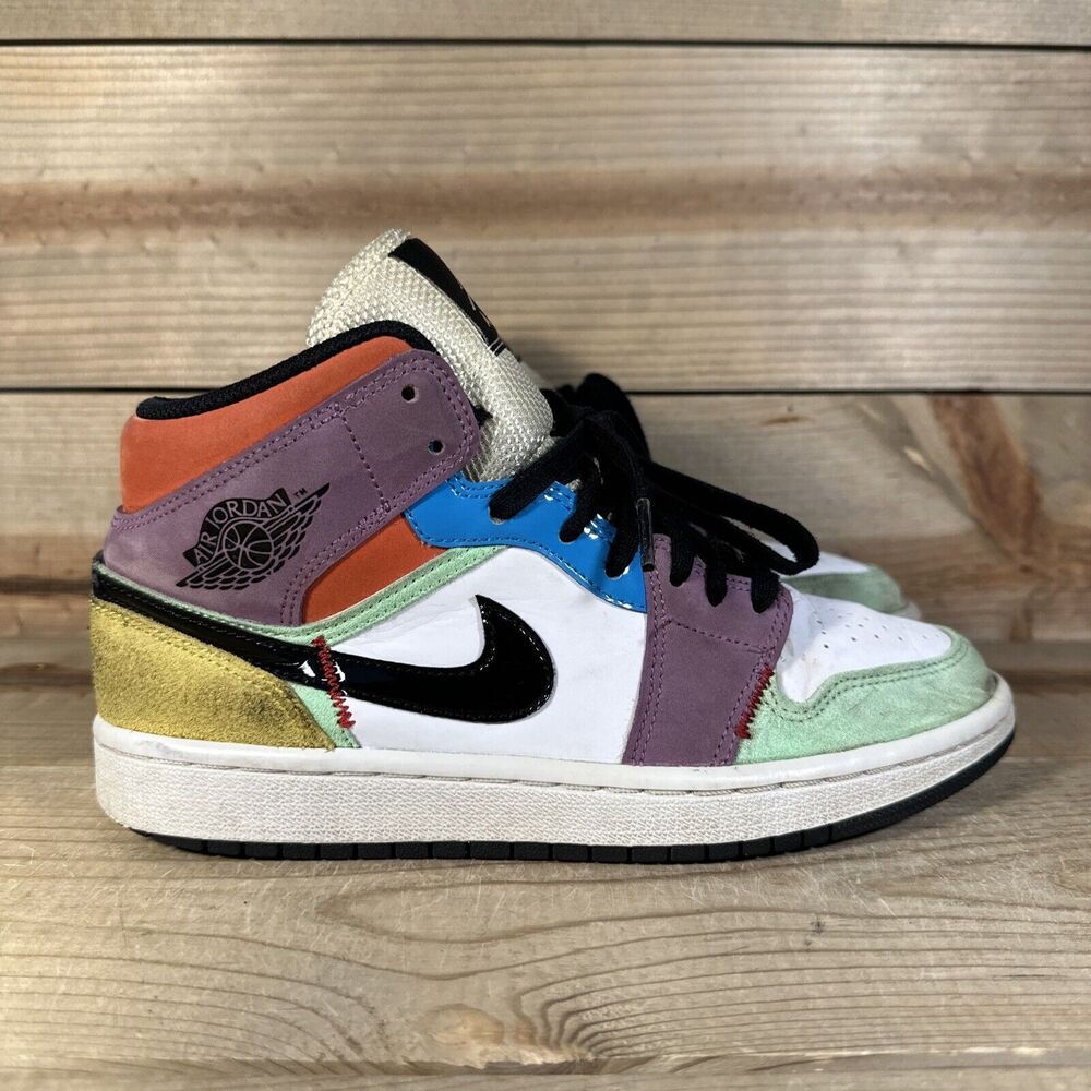 Womens Size 7.5 Nike Air Jordan 1 Mid SE “Lightbulb” MultiColor Shoes CW1140-100